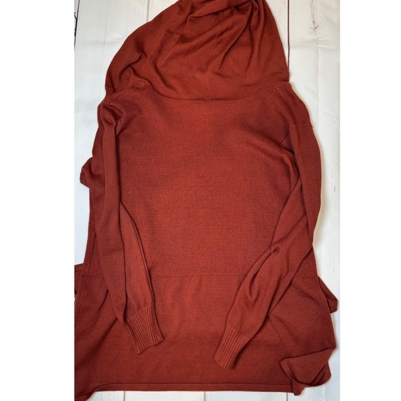 Rust Colored Knit Hoodie Cardigan by Allie & Rob / Medium / SKU 0014 - Picture 8 of 9